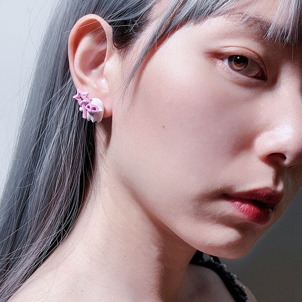 Silver Halloween ) Earring Ghost Designs Sterling ( Various Stud FashionChic