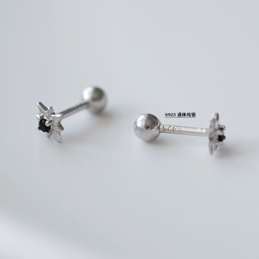Stud Earring Silver Star Sterling FashionChic