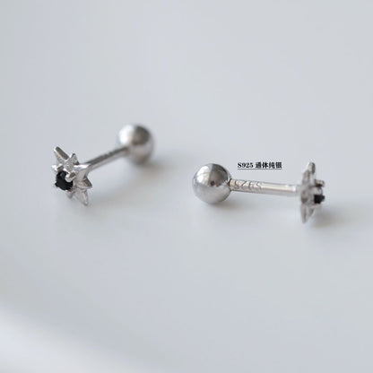 Stud Earring Silver Star Sterling FashionChic