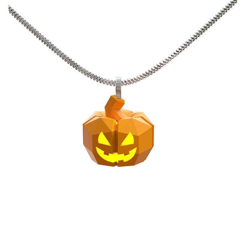 Lantern Halloween Pumpkin Necklace FashionChic
