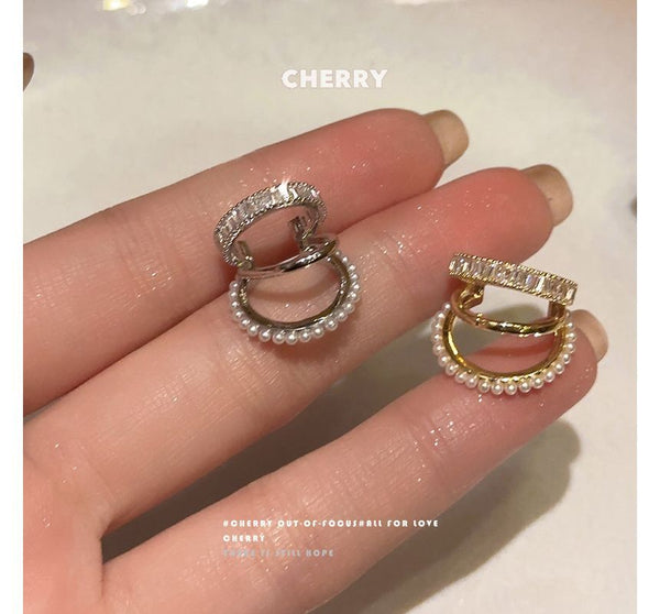 Rhinestone Layered Cuff Ear FashionChic