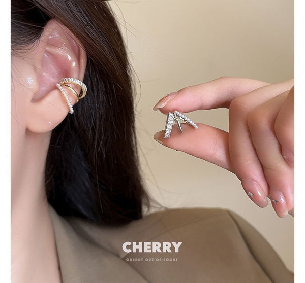 Rhinestone Layered Cuff Ear FashionChic