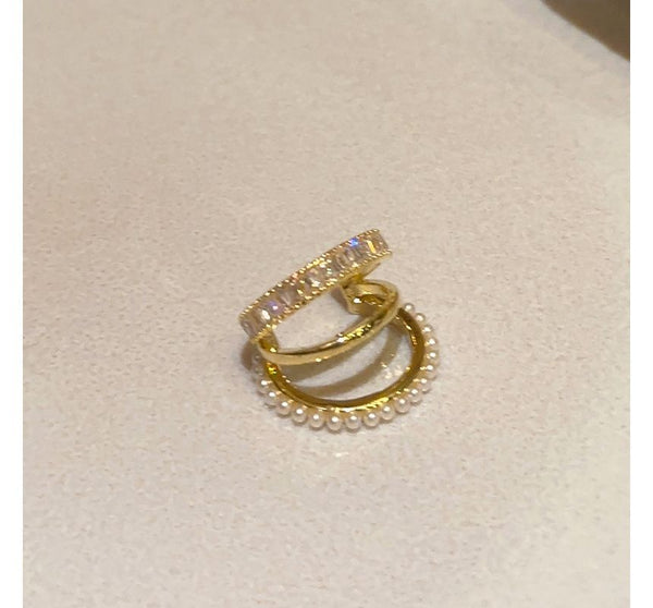 Rhinestone Layered Cuff Ear FashionChic