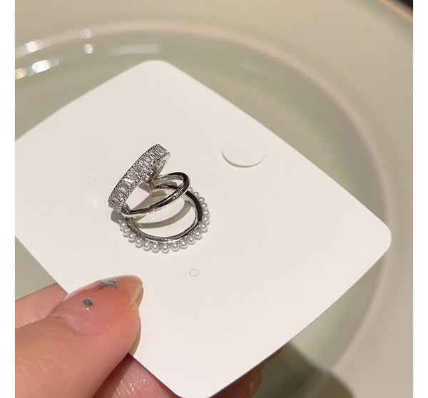 Rhinestone Layered Cuff Ear FashionChic