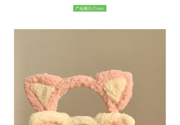 Cat Chenille Ear Headband FashionChic