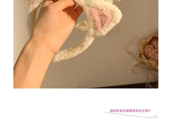 Cat Chenille Ear Headband FashionChic