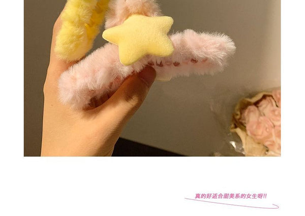 Star Hair Chenille Clamp FashionChic