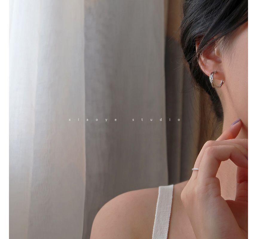 Earring Thorn Hoop Sterling Silver FashionChic