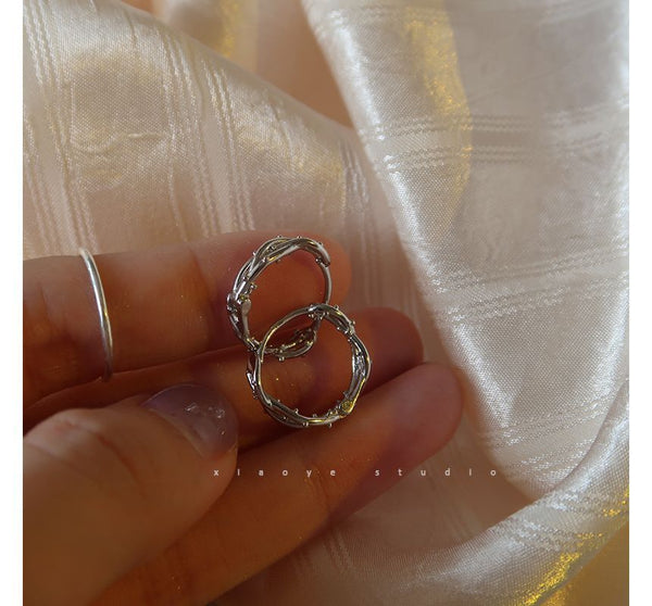 Earring Thorn Hoop Sterling Silver FashionChic