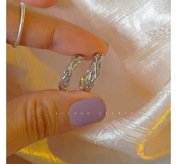 Earring Thorn Hoop Sterling Silver FashionChic