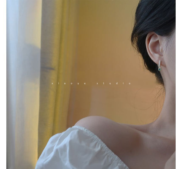 Square Pearl Faux Rhinestone Earring Drop Alloy FashionChic