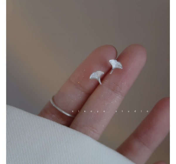 Leaf Silver Earring Stud FashionChic