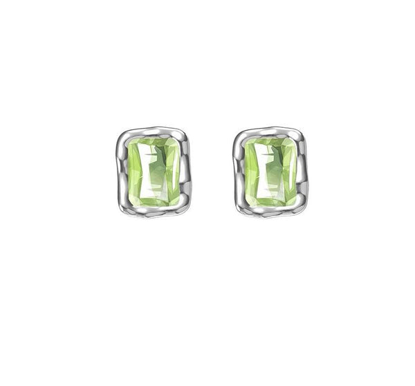 Sterling Stud Earring Rectangle Silver FashionChic