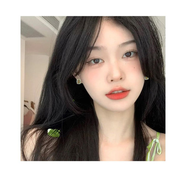 Sterling Stud Earring Rectangle Silver FashionChic