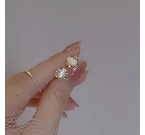 Alloy Faux Earring Eye Stone Stud Cat FashionChic