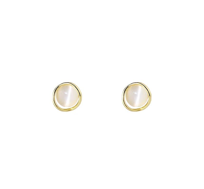 Alloy Faux Earring Eye Stone Stud Cat FashionChic