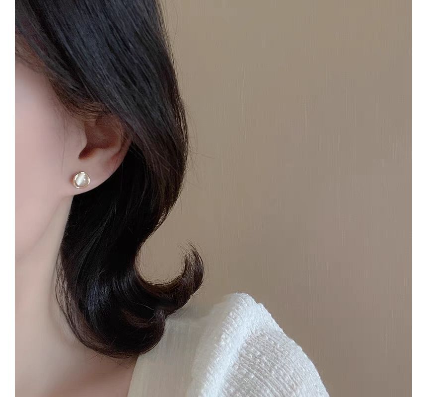 Alloy Faux Earring Eye Stone Stud Cat FashionChic