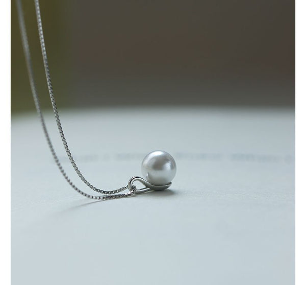 Necklace Pearl Pendant Alloy Faux FashionChic