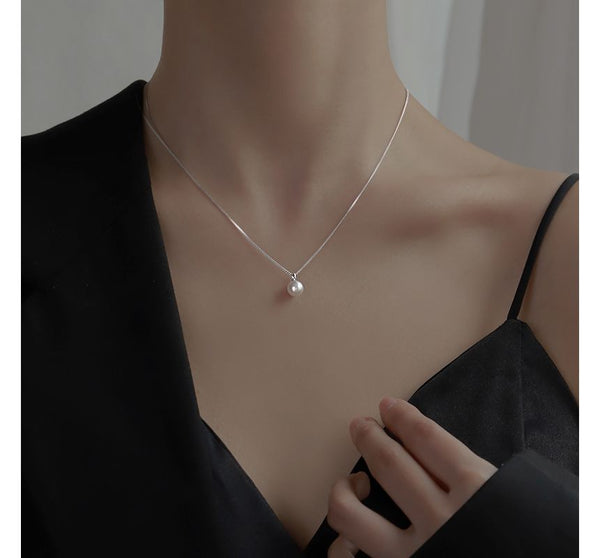 Necklace Pearl Pendant Alloy Faux FashionChic