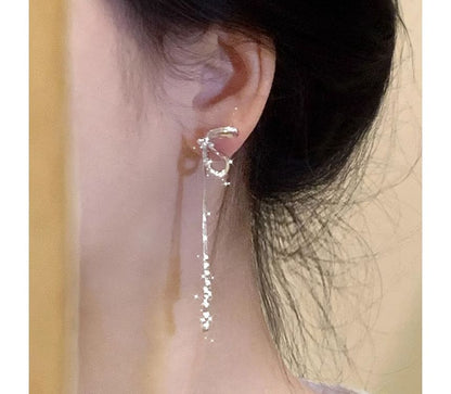 Threader Sterling Silver Earring Bow FashionChic