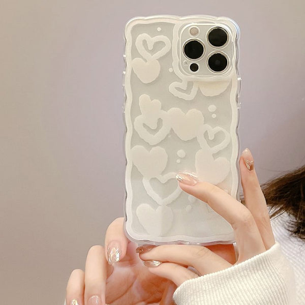 Case Heart Holographic Phone FashionChic