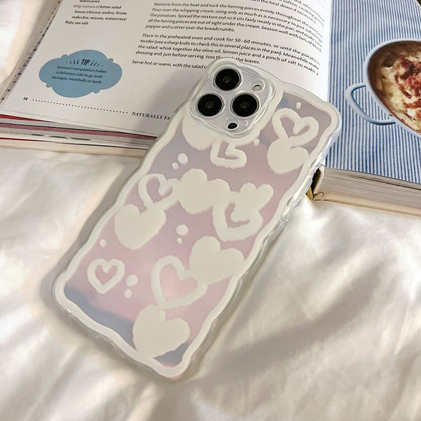 Case Heart Holographic Phone FashionChic
