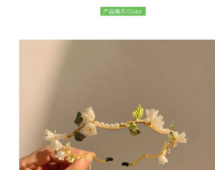 Pearl Floral Headband Faux FashionChic