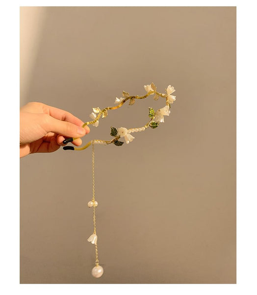 Pearl Floral Headband Faux FashionChic