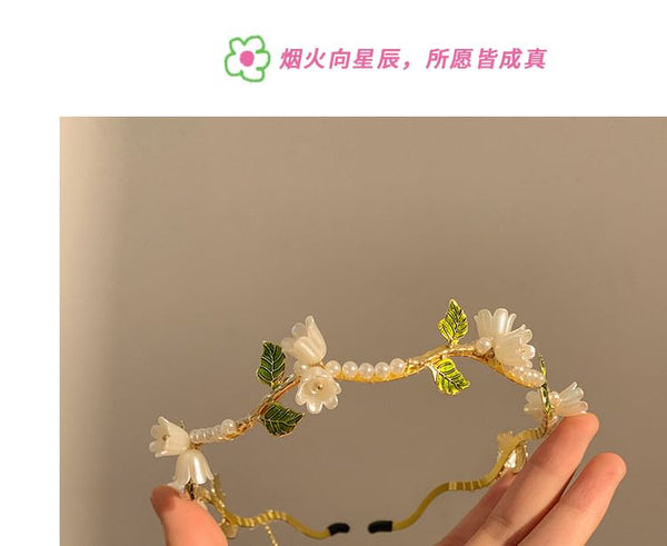 Pearl Floral Headband Faux FashionChic