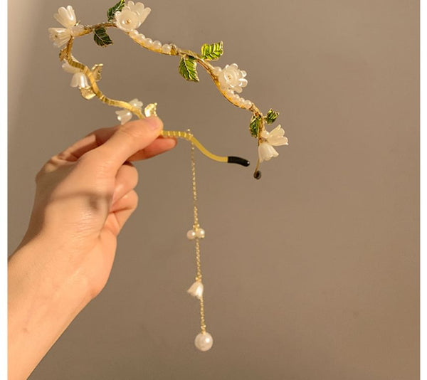 Pearl Floral Headband Faux FashionChic