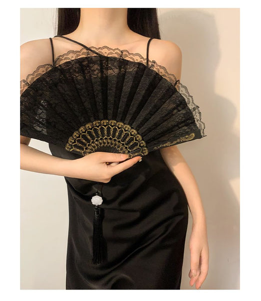 Hand (Various Designs) Foldable Fan Lace FashionChic