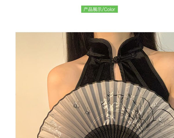 Foldable (Various Hand Designs) Floral Fan Fabric FashionChic