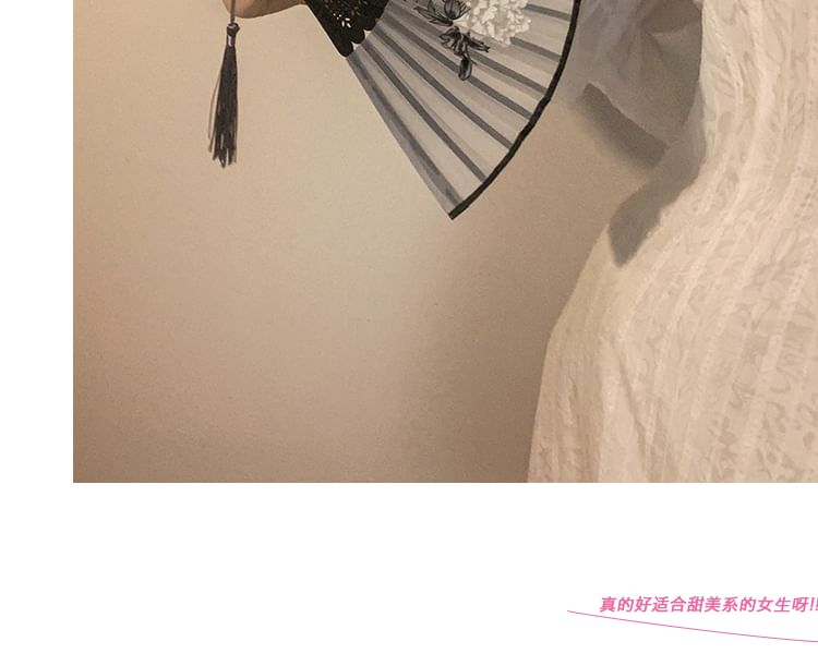 Foldable (Various Hand Designs) Floral Fan Fabric FashionChic