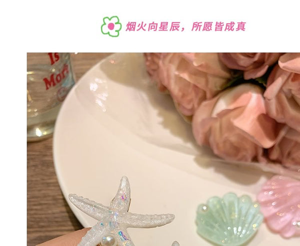 Faux Resin Shell Starfish Pearl Hair / Clip FashionChic