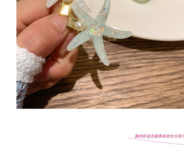 Faux Resin Shell Starfish Pearl Hair / Clip FashionChic