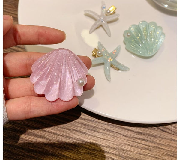 Faux Resin Shell Starfish Pearl Hair / Clip FashionChic
