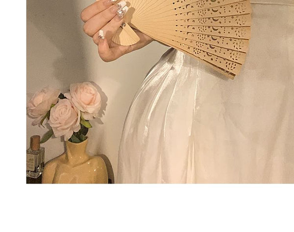 Fan Wooden Hand Foldable Cutout FashionChic