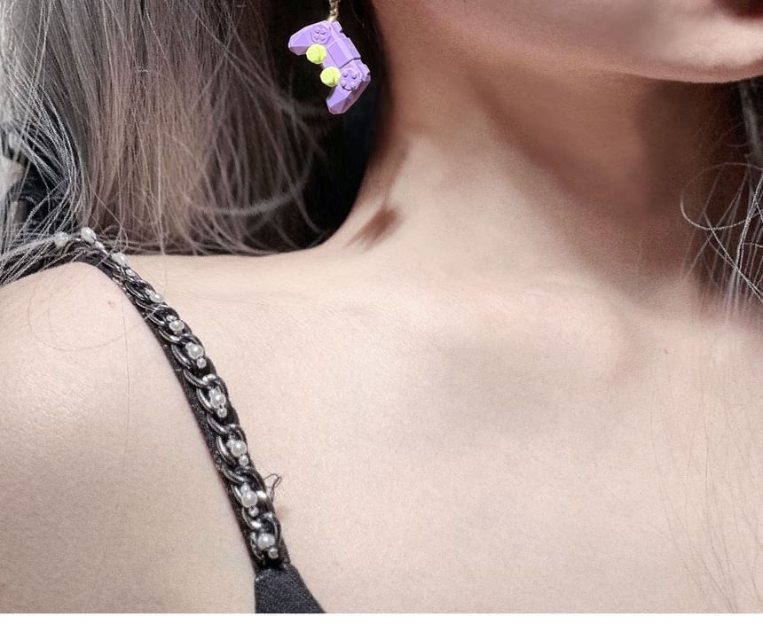 Clip-On Lettering Drop Asymmetrical Earring / Cuff Ear Gamepad FashionChic