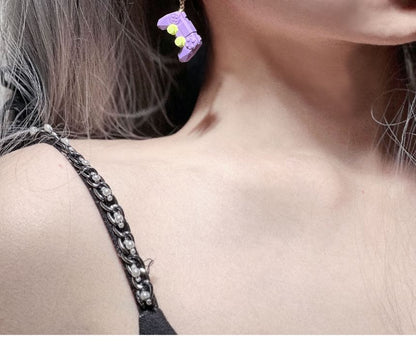 Clip-On Lettering Drop Asymmetrical Earring / Cuff Ear Gamepad FashionChic