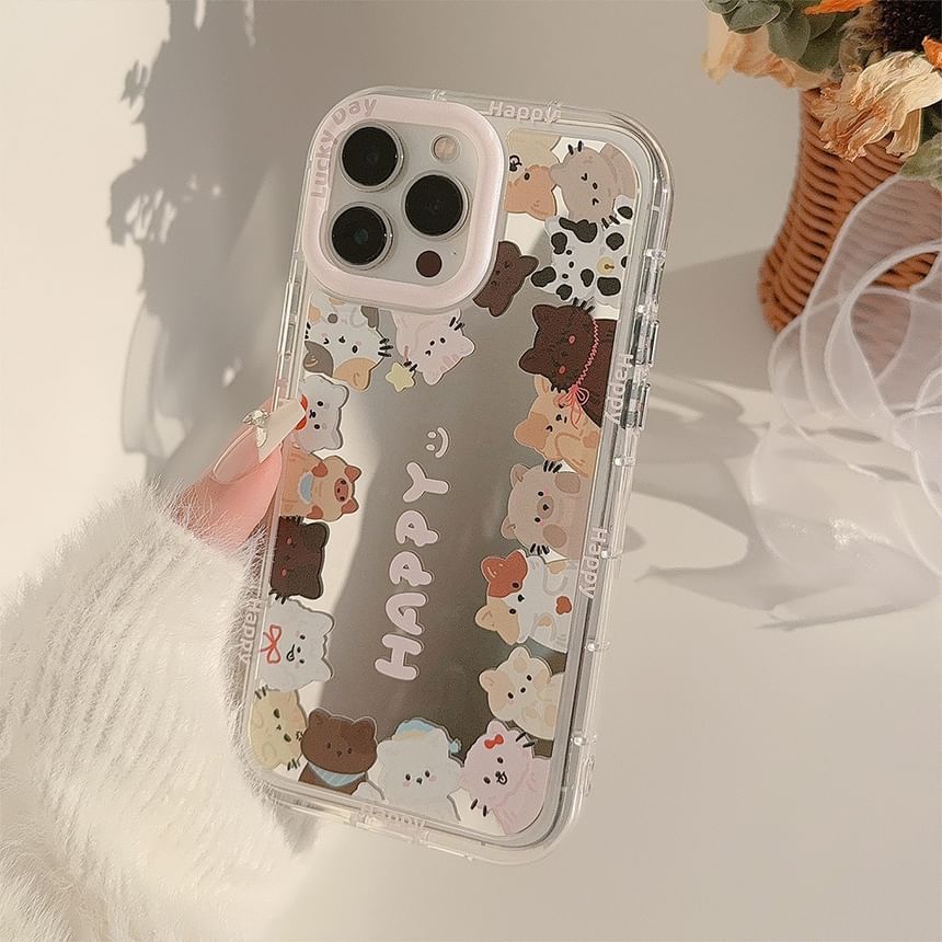 Case Mirrored Phone Cat FashionChic