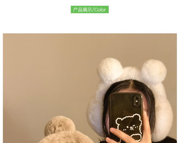 Earmuffs Bear Chenille Ear FashionChic