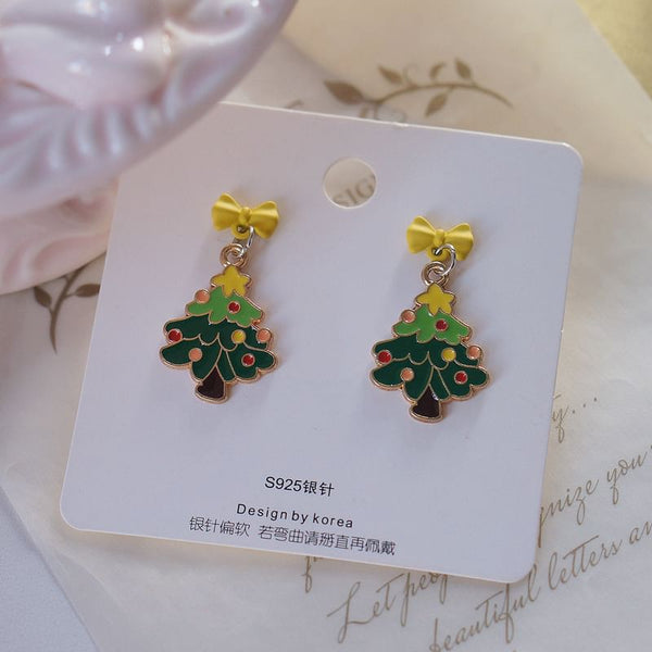 Christmas Tree Drop Clip Earring / On FashionChic