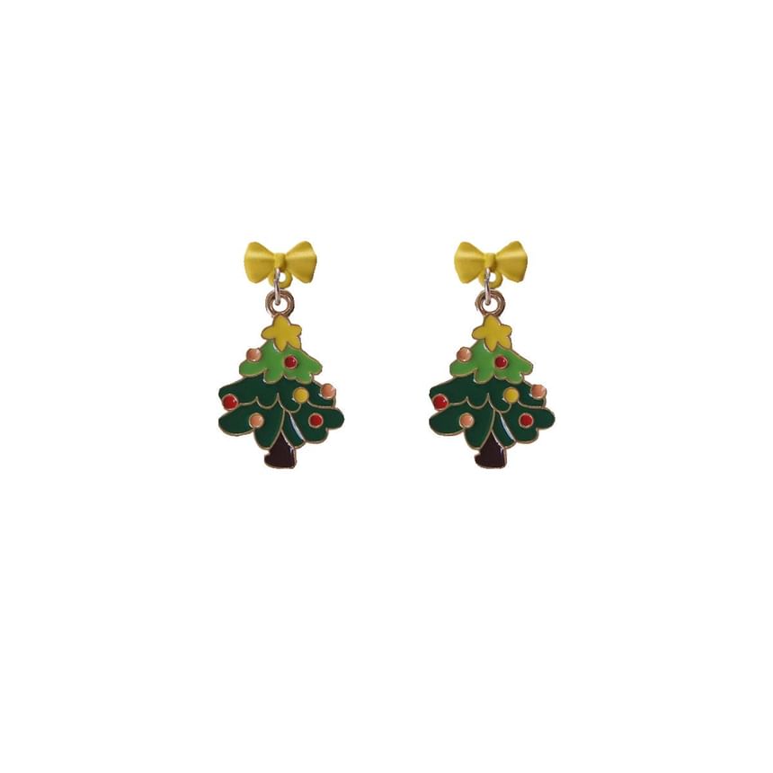 Christmas Tree Drop Clip Earring / On FashionChic