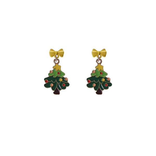 Christmas Tree Drop Clip Earring / On FashionChic