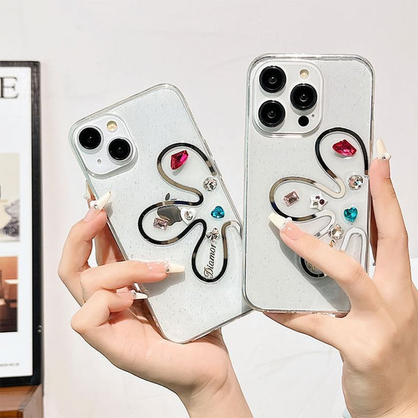 Rhinestone Phone Case Floral FashionChic