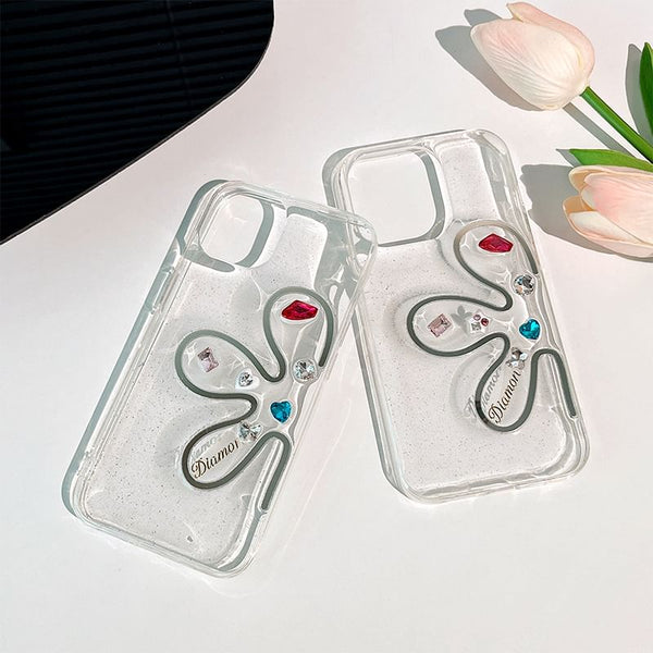 Rhinestone Phone Case Floral FashionChic