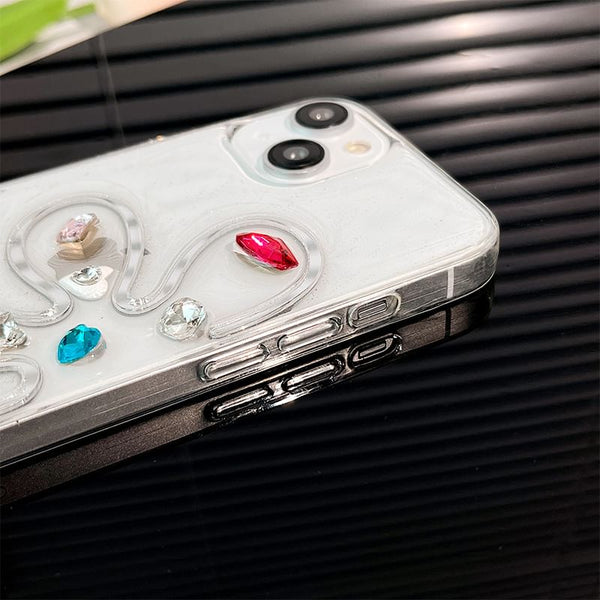 Rhinestone Phone Case Floral FashionChic