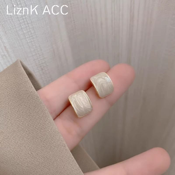 Stud Alloy Glaze Earring FashionChic