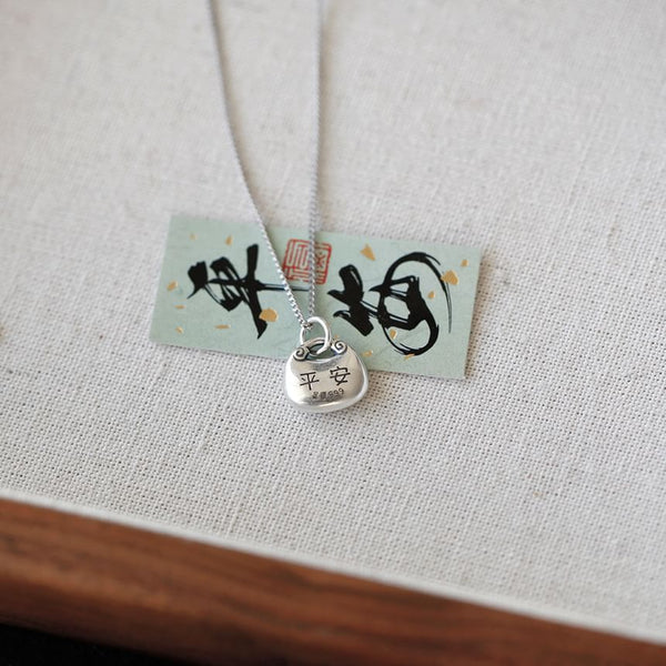 Necklace Lock Pendant Silver FashionChic