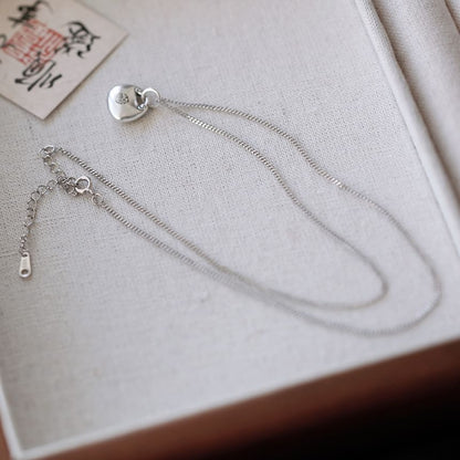 Necklace Lock Pendant Silver FashionChic